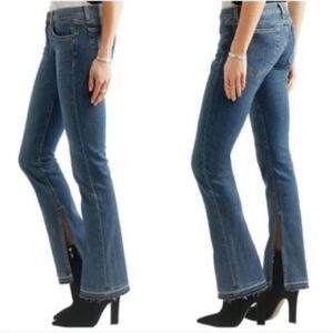 Rag & Bone Lottie Split Leg Flare Jean Rough Hem Size 26